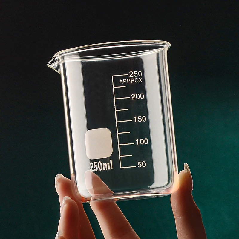 50/100/150/250/500ml Glass Scaled Measuring Cup Heat-resist Low Form Beakers Multifunctional Thicken Borosilicate Glass Bottle