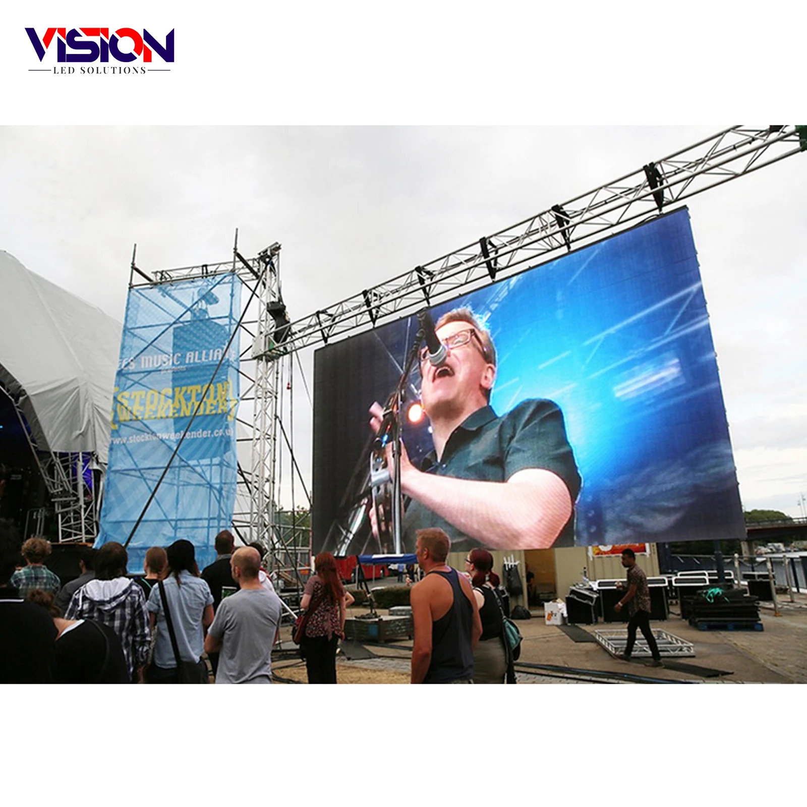 P1.56 P1.95 P2.6 P2.97 P3.91 Schermo LED per interni ed esterni per pannello video da parete sul retro