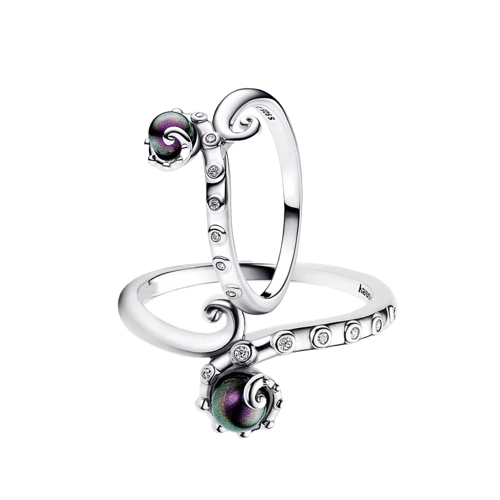 Anelli da dito da donna originali in argento sterling 925 per donna Argento con pietra di zirconi Rosso Miniso Disney Minnie Bow Gioielli di Topolino