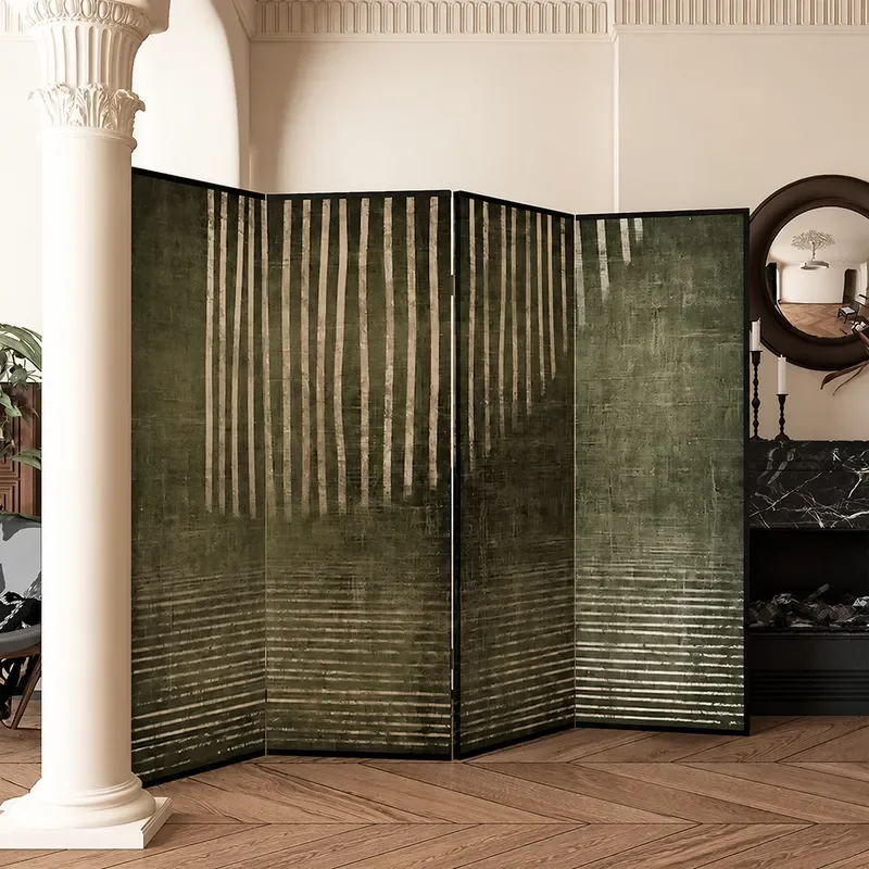 Modern Folding Screen Partition for Living Room Bedroom Entryway Mobile Room Divider Door Blocker Simple Luxury Light
