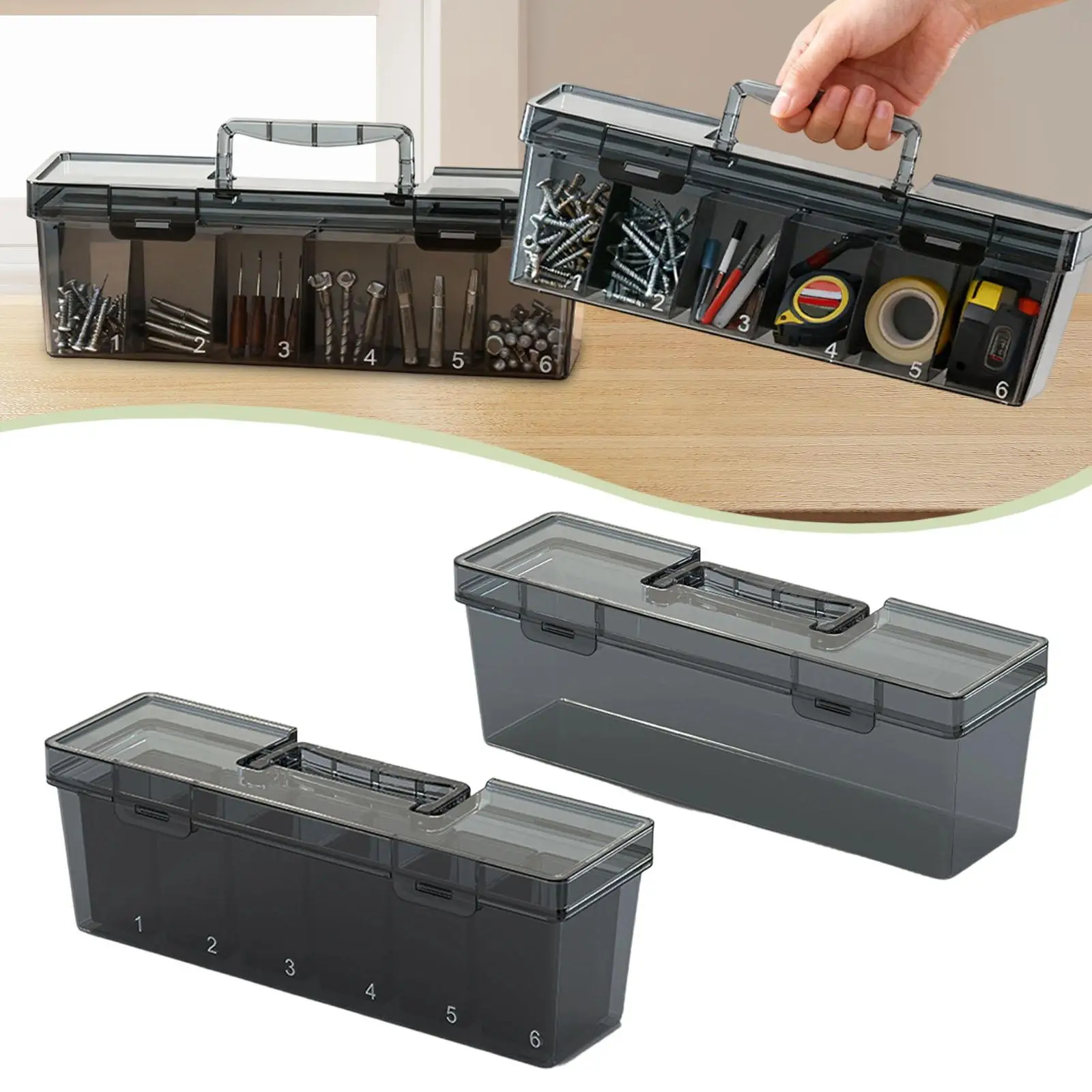 

Tool Box Carrying Organizer,Protection Organization,Portable Hardware Container,Storage Case for Fishing Accessories Beads