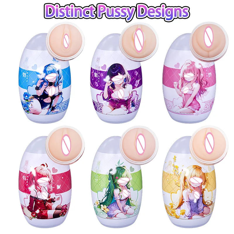 YUU الاستمناء البيض أنيمي الموزه كوب للرجل جيب كس المهبل الاصطناعي الحقيقي المحمولة الكبار الجنس لعب للرجال 6 ألوان