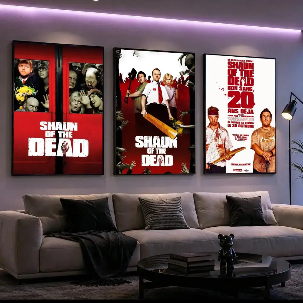 Moive S-Shaun Of The Dead Poster HD Waterproof Self-Adhesive Wall Art – Multi-Scene Use, Top Gift Pick