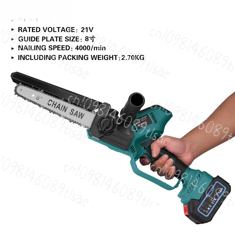 

8-дюймовая литиевая аккумуляторная бензопила — мощная ручная электрическая пила для домашнего и наружного использования, валки деревьев, резки ветвей