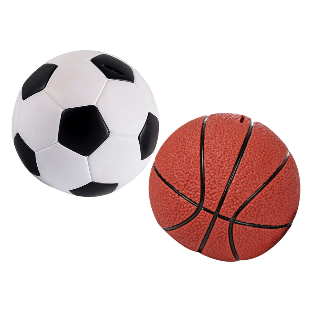 2 pezzi salvadanaio per palloni da calcio carino salvadanaio per bambini design a fessura larga salvadanaio per bambini per ragazzi contenitore per monete a tema basket