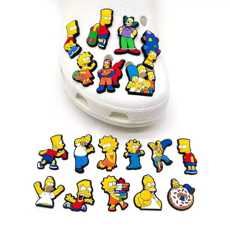 Mixing 9-100pcs Casual Cartoon Shoe Charms For Sandals, Shoe Decoration Accessories Shoe Pins Great Gift For Men Women
