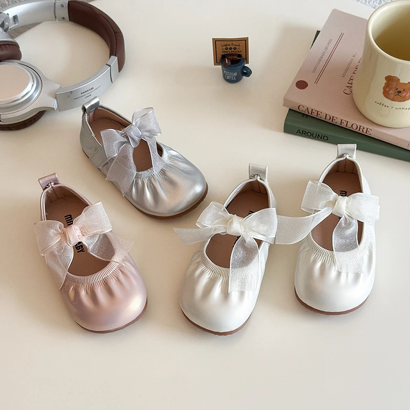 

Spring Autumn Baby Girls Shoes Cute Bow Patent Leather Princess Shoes Solid Color Kids Gilrs Dancing Shoes First Walkers 16-25