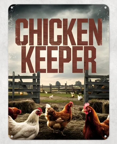 Chicken Keeper Farmer Metal Poster Wall Tin Sign Man Cave Shed Home Plaque --Tin Sign