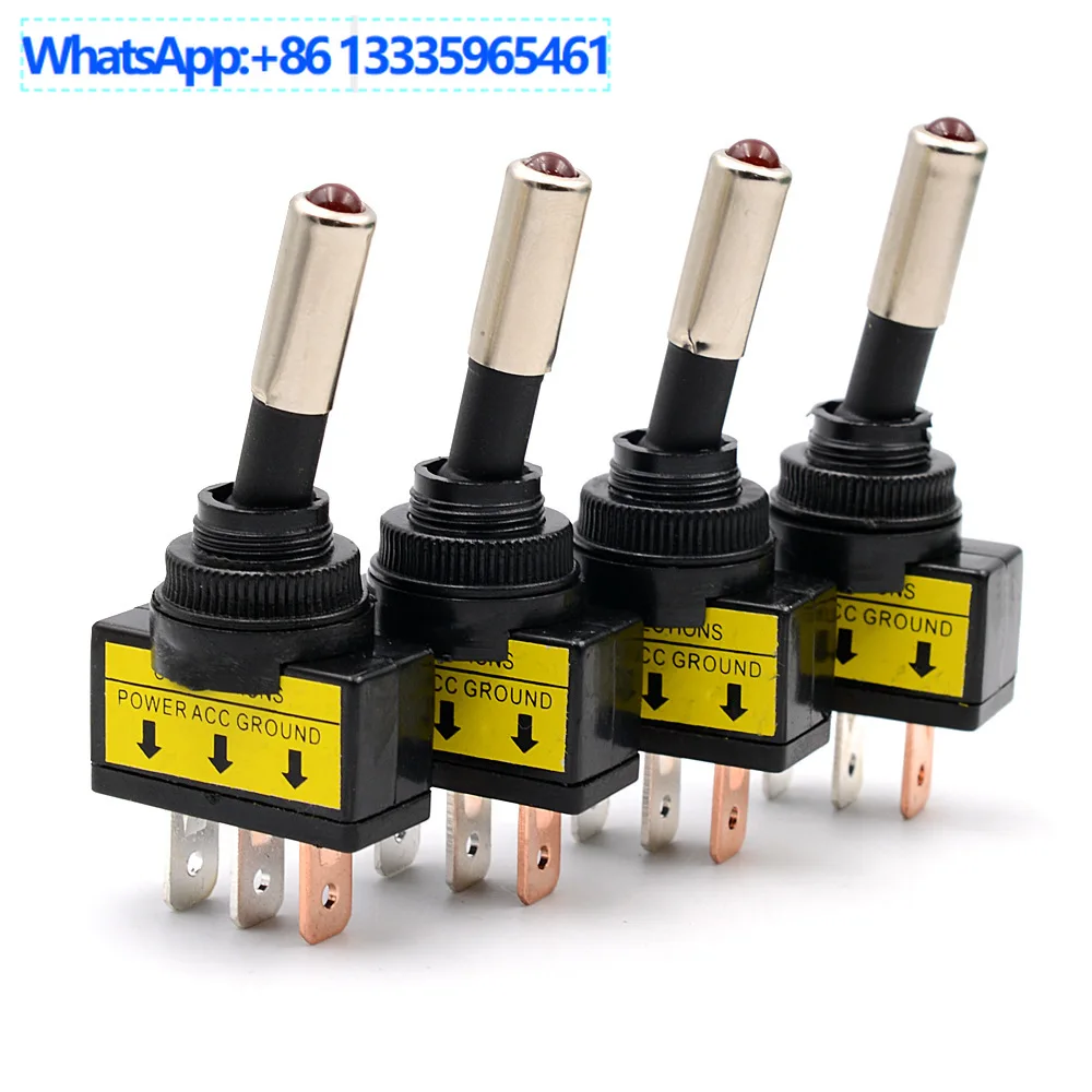 

10Pcs WUPP car RV button toggle switch with light, swing switch LED ship type modification supplies accessories 12V