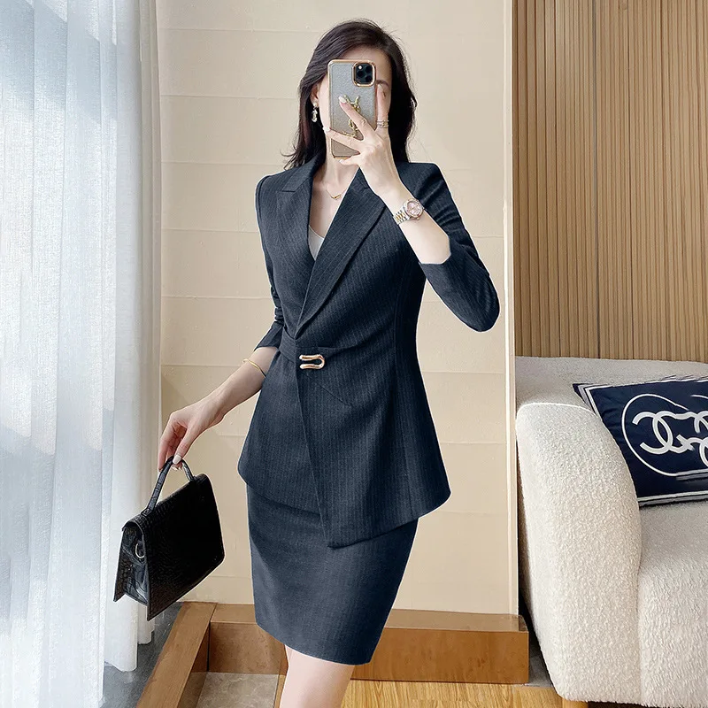 Black Small Business Suit Workplace Suit Temperament Goddess Style Spring and Autumn New Fashion Casual High-Grade Fried Street