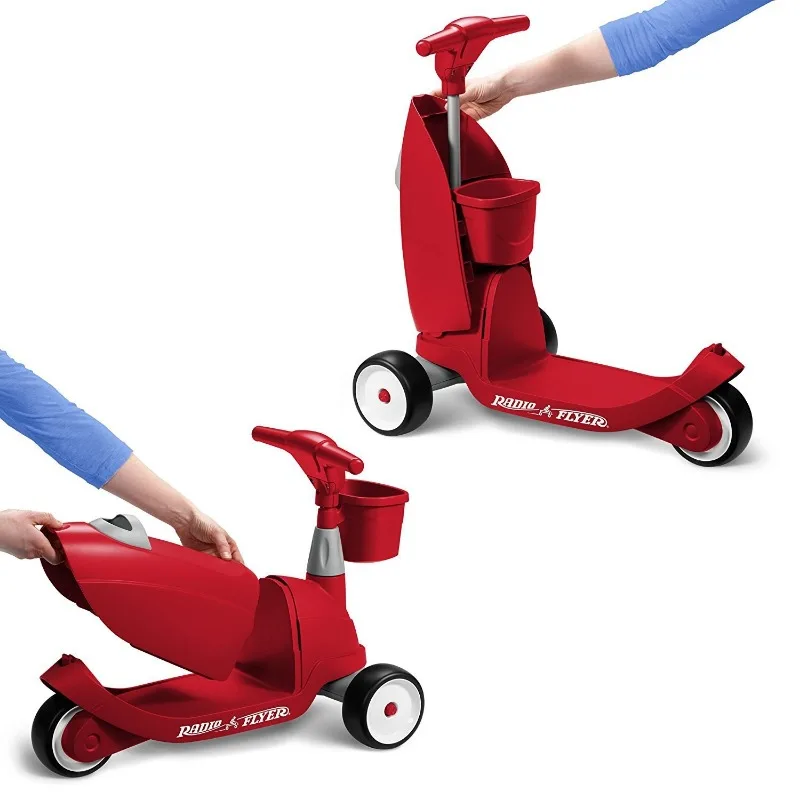 Children\'s three-wheeled scooter baby two-in-one scooter Multi-function