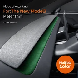 Pannello di rivestimento della console centrale dell'auto Alcantara suede per Tesla nuovo modello 3 2023 accessori per la modifica automatica