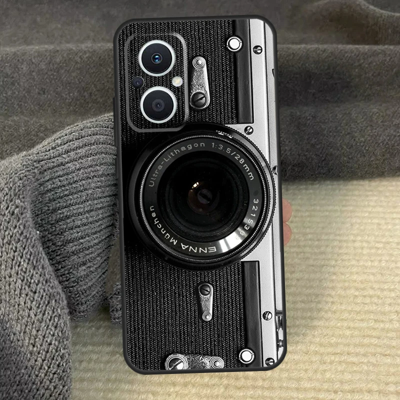 Vintage Camera Case For OPPO Reno 10 Pro 7 6 5 8 Lite 8T 5Z 4Z 2Z OPPO Find X6 Pro X2 X3 Neo X5 Lite Cover