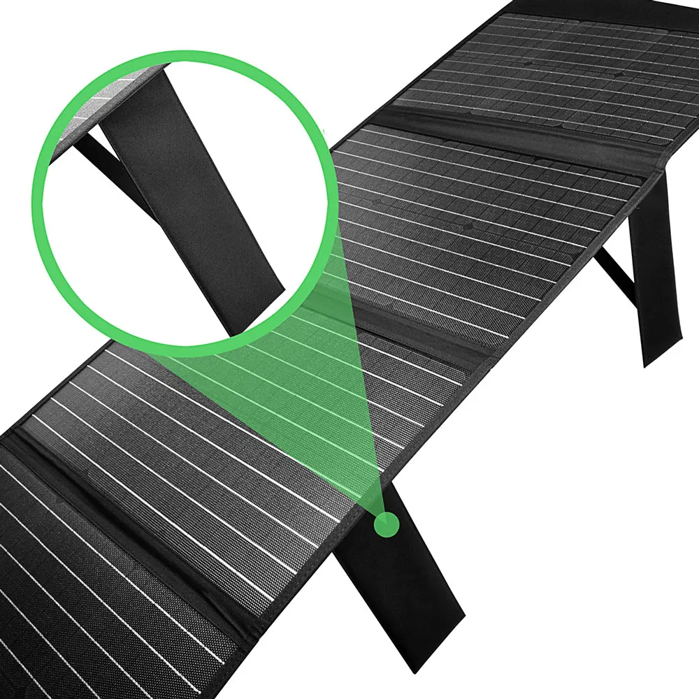 Imagem -04 - Etfe-painéis Solares Monocristalinos Dobráveis Bolsa de Carregamento Pacote Solar Portátil Dobrável dc 12v18v Usb Qc3.0 Mais Saída pd 45w 160w