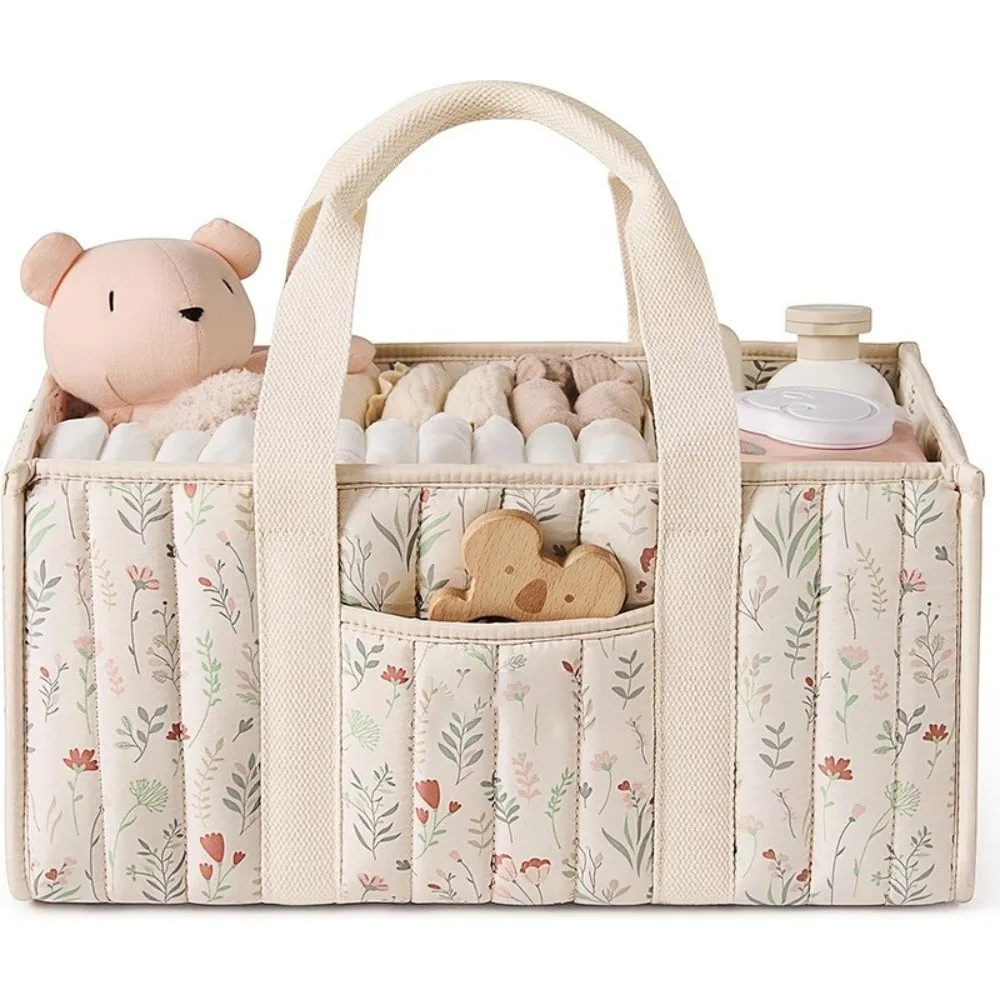Large Capacity Portable Diaper Bag for Mother and Child Multi-functional Baby Travel Tote with Stroller Attachment
