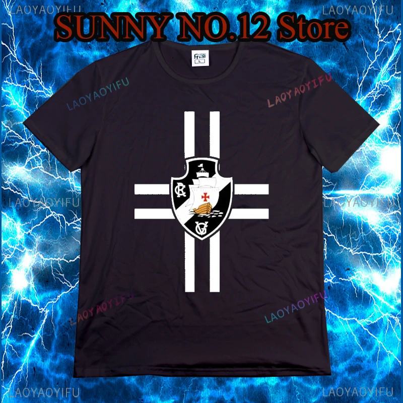 Camiseta de Vasco Da Gama para hombre, camisa negra de Vasco, estampada, de manga corta, informal, impresionante, 4Xl, novedad de 2024
