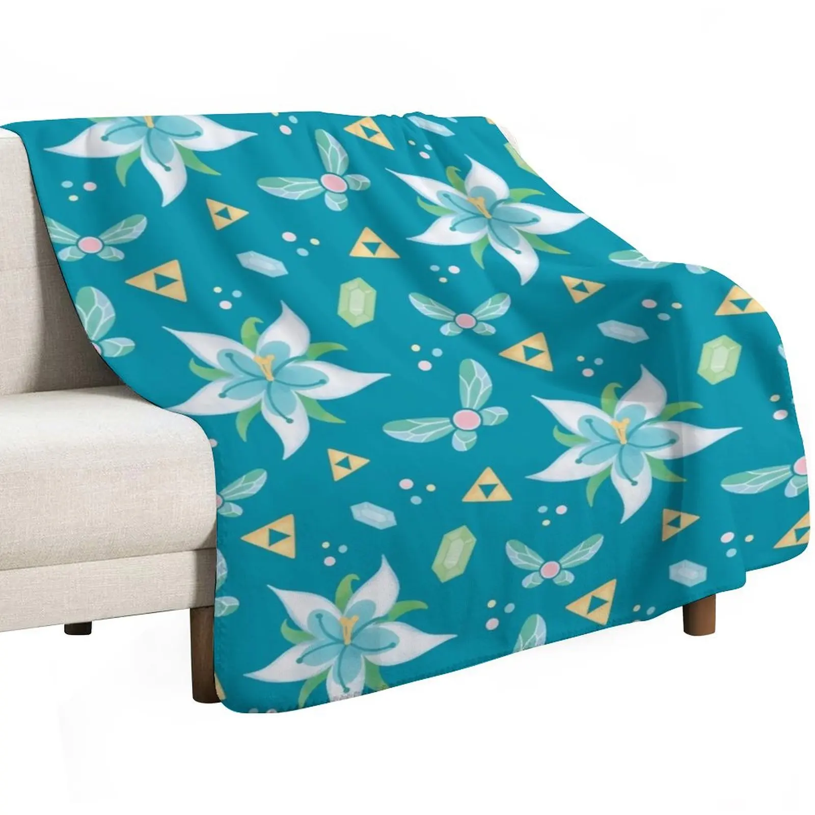 Silent Princess Pattern Blue V.2 Throw Blanket Large Vintage Winter beds christmas gifts Giant Sofa Flannels Blankets