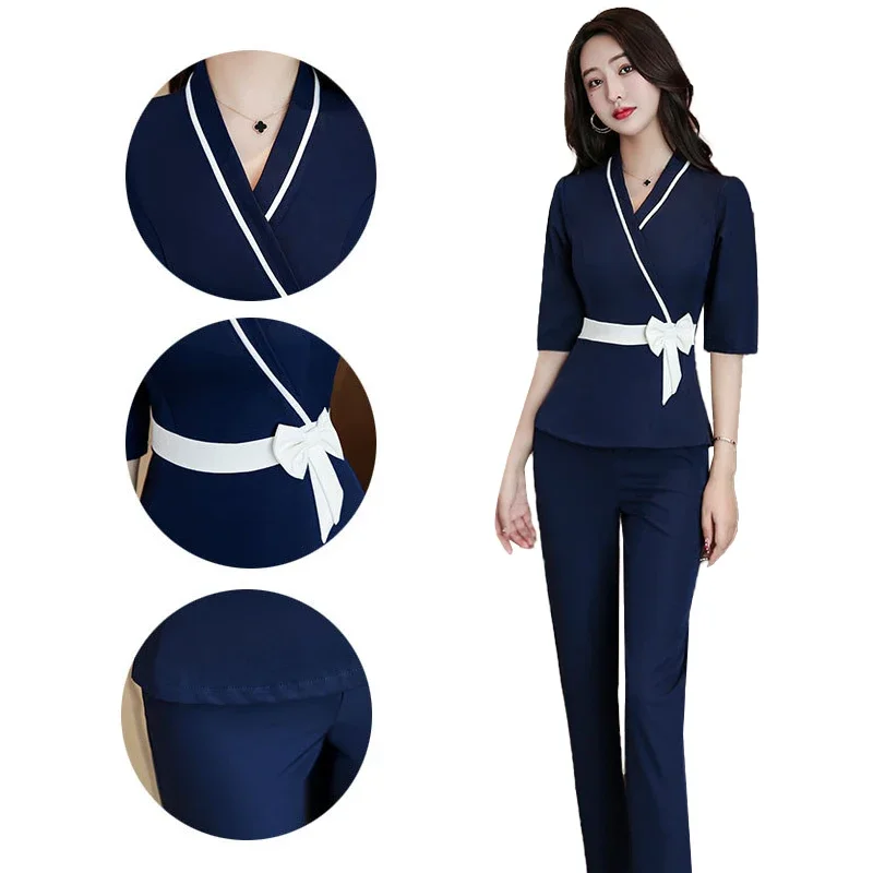 BeauImportant-Uniforme de travail pour femme, hôtel de travail, club pour soins infirmiers, massage, spa, bain de pieds, salon, vêtements de beauté, nouveau