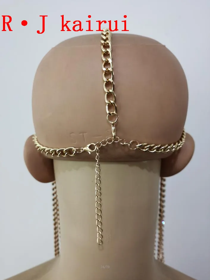 New Fashion RJH2204 Gold Chains Head Jewelry Unique Design Chains Head Jewelry Costume Jewelry 2 Colors