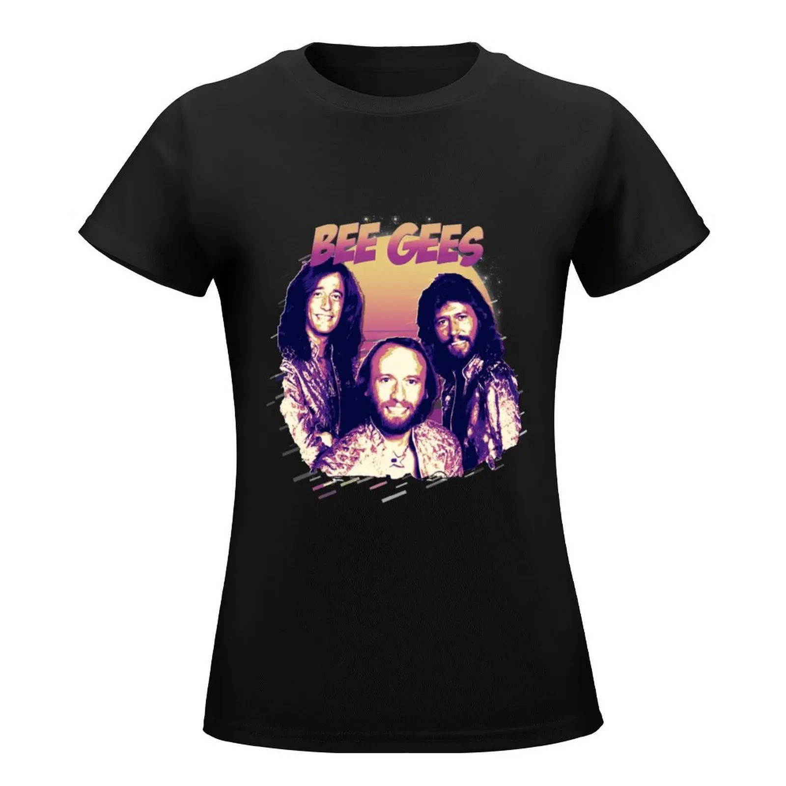 Bee Gees Big Head T-Shirt tops funny womans clothing