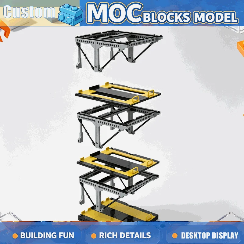 637PCS MOC Expandable Car Garage Parking Building Blocks Model DIY Assembly Creative Educational Toy Christmas Gift Collection
