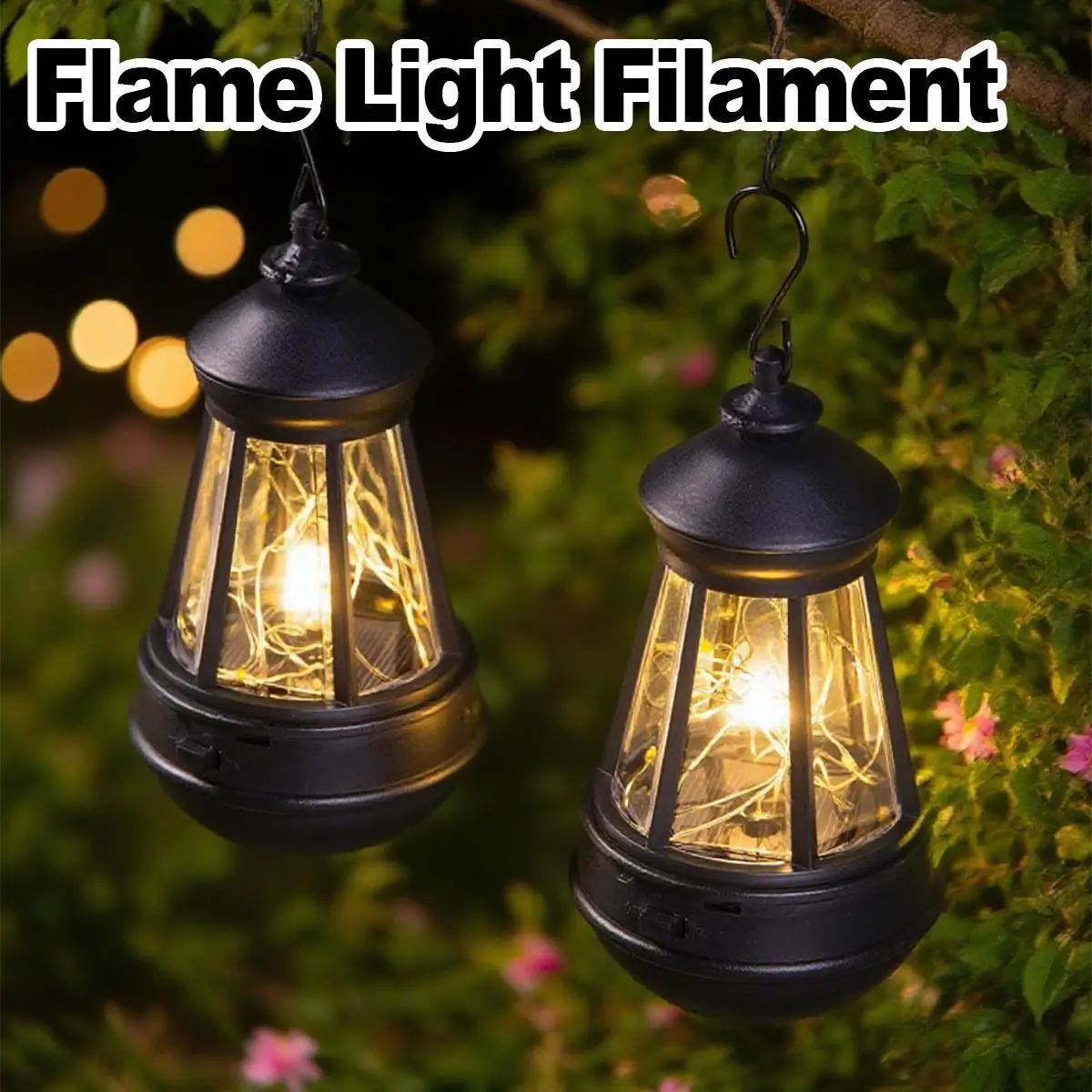 Retro Solar Lamp Outdoor Garden Lights Pathway Landscape Portable String Hanging Courtyard Lantern Candles For Lanterns Led Yard