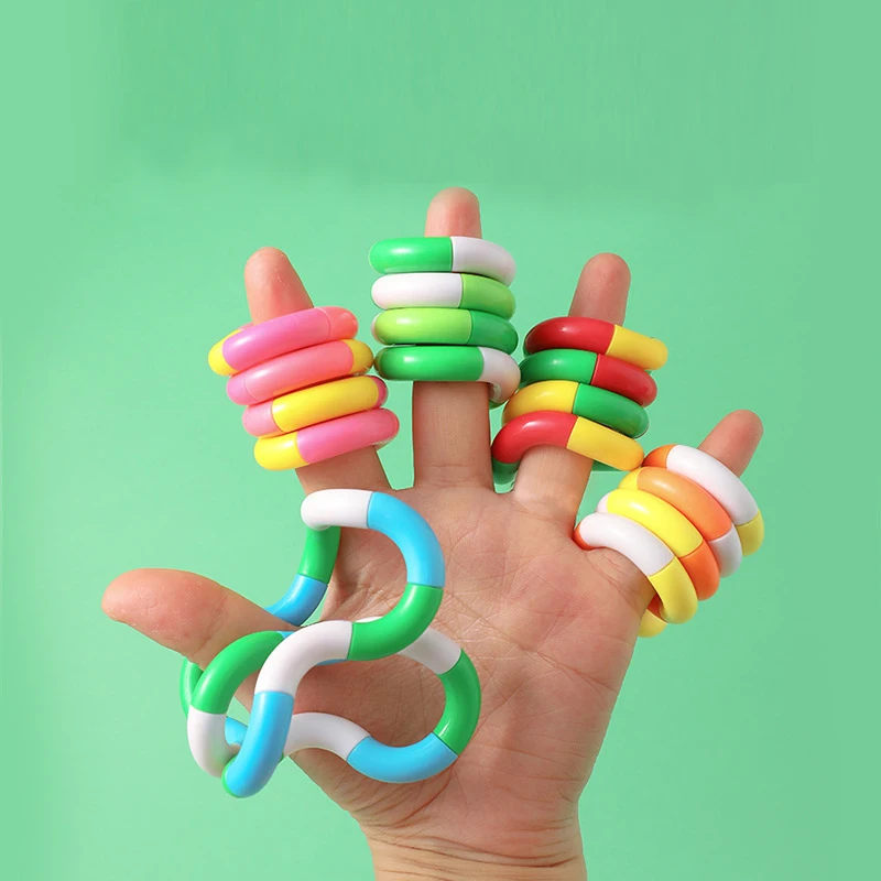 1/3/5 個もつれそわそわおもちゃねじり感覚手と目の調整おもちゃ不安緩和指のおもちゃ子供大人のための細かい運動能力