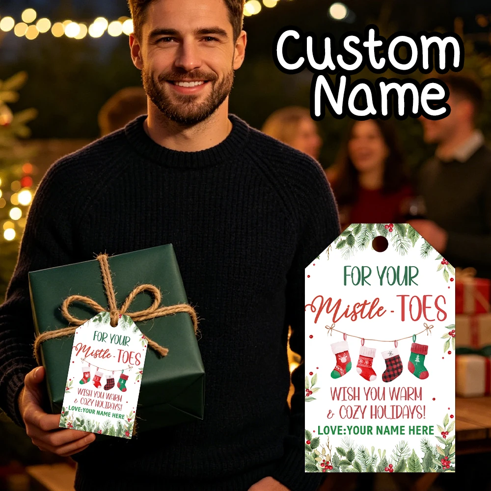 Kraft Hang Tag - 20pcs Personalized Custom Name Christmas Gift