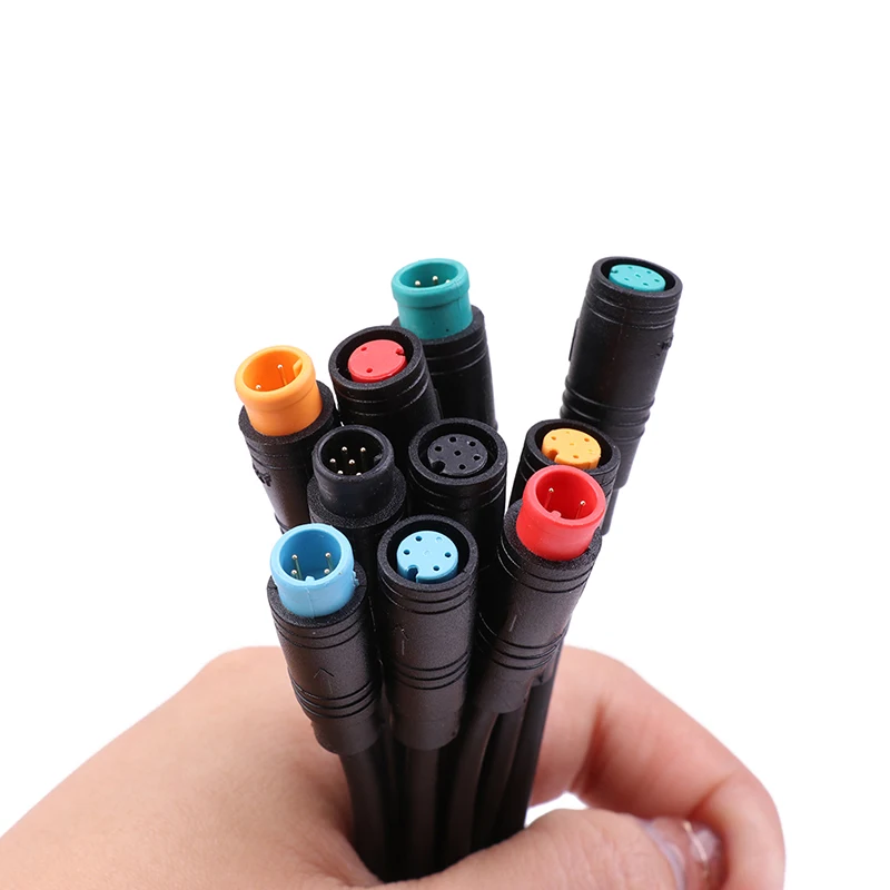 Ebike Accessories Optional Cable Waterproof Connector Display Pin Base Connector 2/3/4/5/6Pin Cable Extension Cord