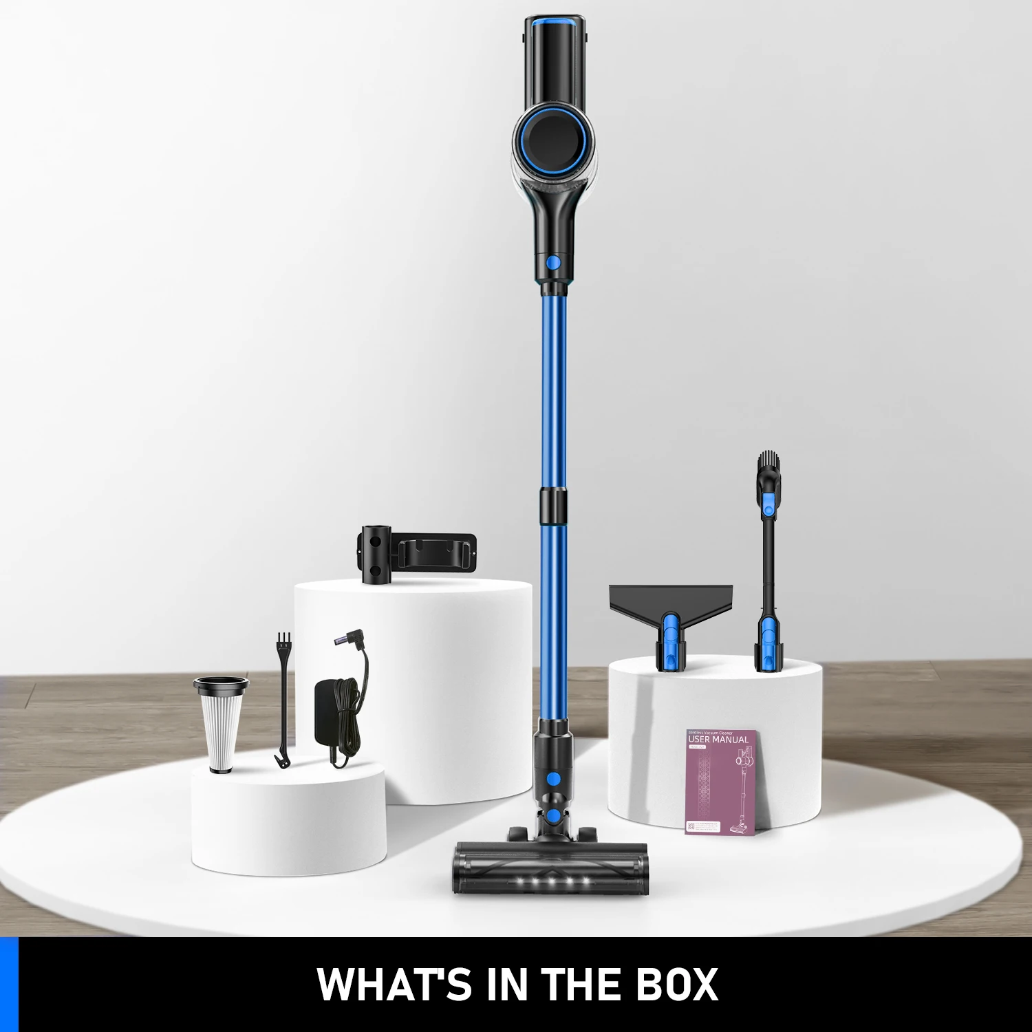 

450W 40KPA High Suction Cordless Vacuum Cleaner,3 Modes Suction,Rechargeable Lightweight Vacuum for Pet Hair/Carpet/Hard Floor
