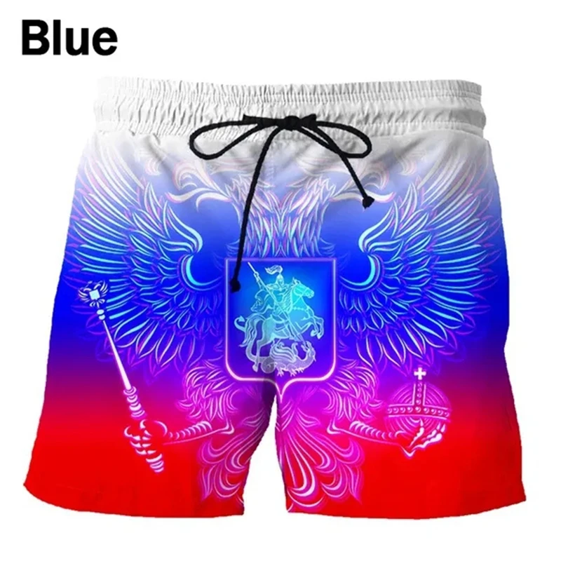 National Russia Flag 3D Printed Beach Shorts Pants Men\'s Women Kids Summer Beach Shorts Homme Swimming Trunks Cool Ice Shorts