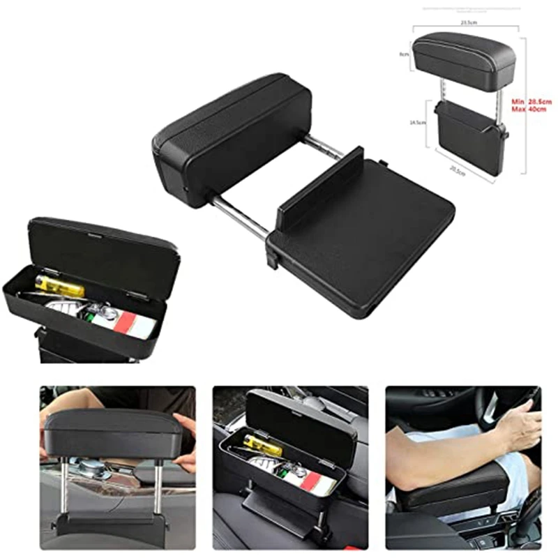 

Arm Rest Box Car Armrest Organizer Accessories Cushion For Auto Elbow Support Universal