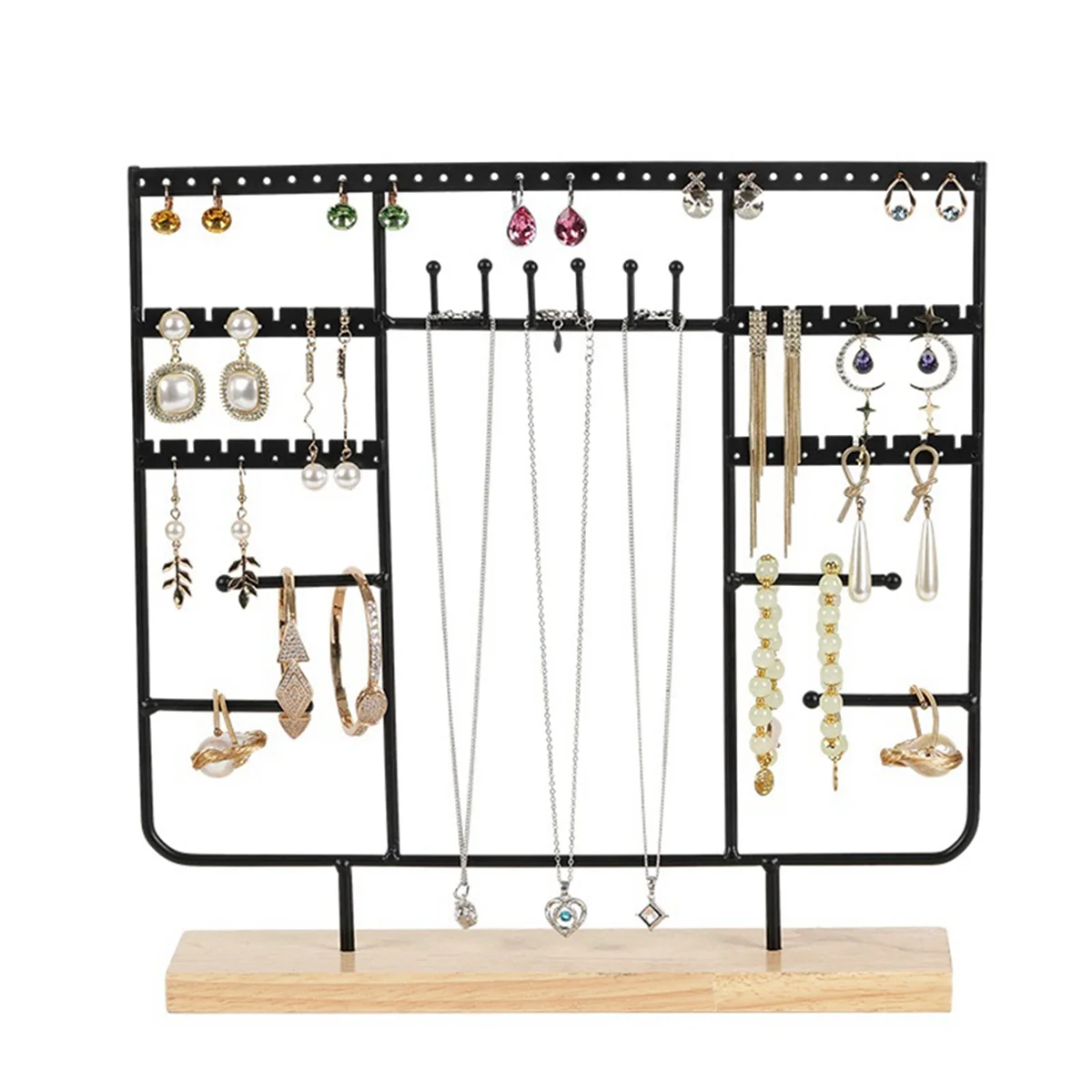 AB7-Multi-Tier Earring Rack Cosmetic Table Jewelry Ring Organizer Bracelet Necklace Display Jewelry Rack