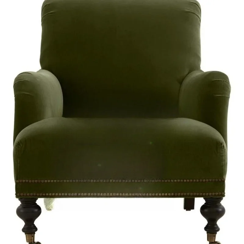 Solid wood fabric single seat sofa chair negotiation chair balcony chair furniture