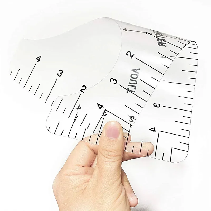 4-in-1 Round T-Shirt Neck Measurement Tools PVC Alignment Rulers For Guiding Design Clothes Size Handmade Sewing Accessories