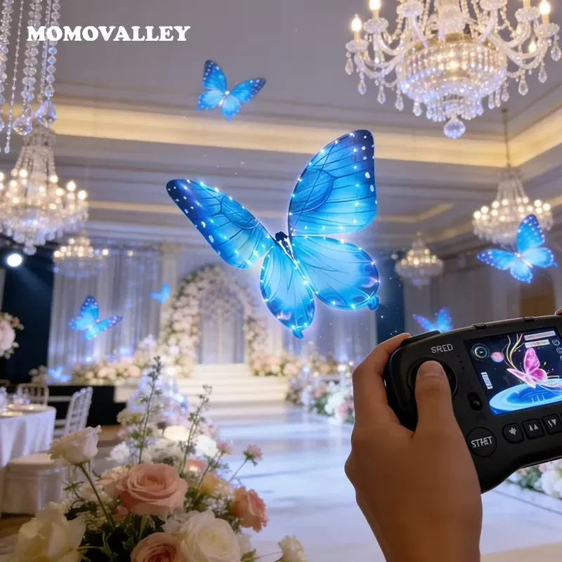 Smart LED Butterfly Drone Realistic Artistic Design Magical Elegance Flying Toy for Large Weddings Party Decorations Low MOQ