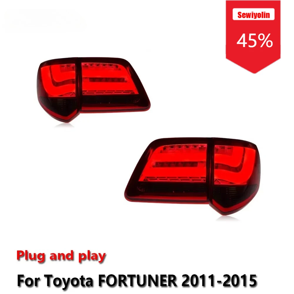 

Sewiyolin Car LED Tail Light Assemblies For Toyota FORTUNER 2011-2016 Auto Fog DRL Brake Turn Signal Lamp Plug and Play