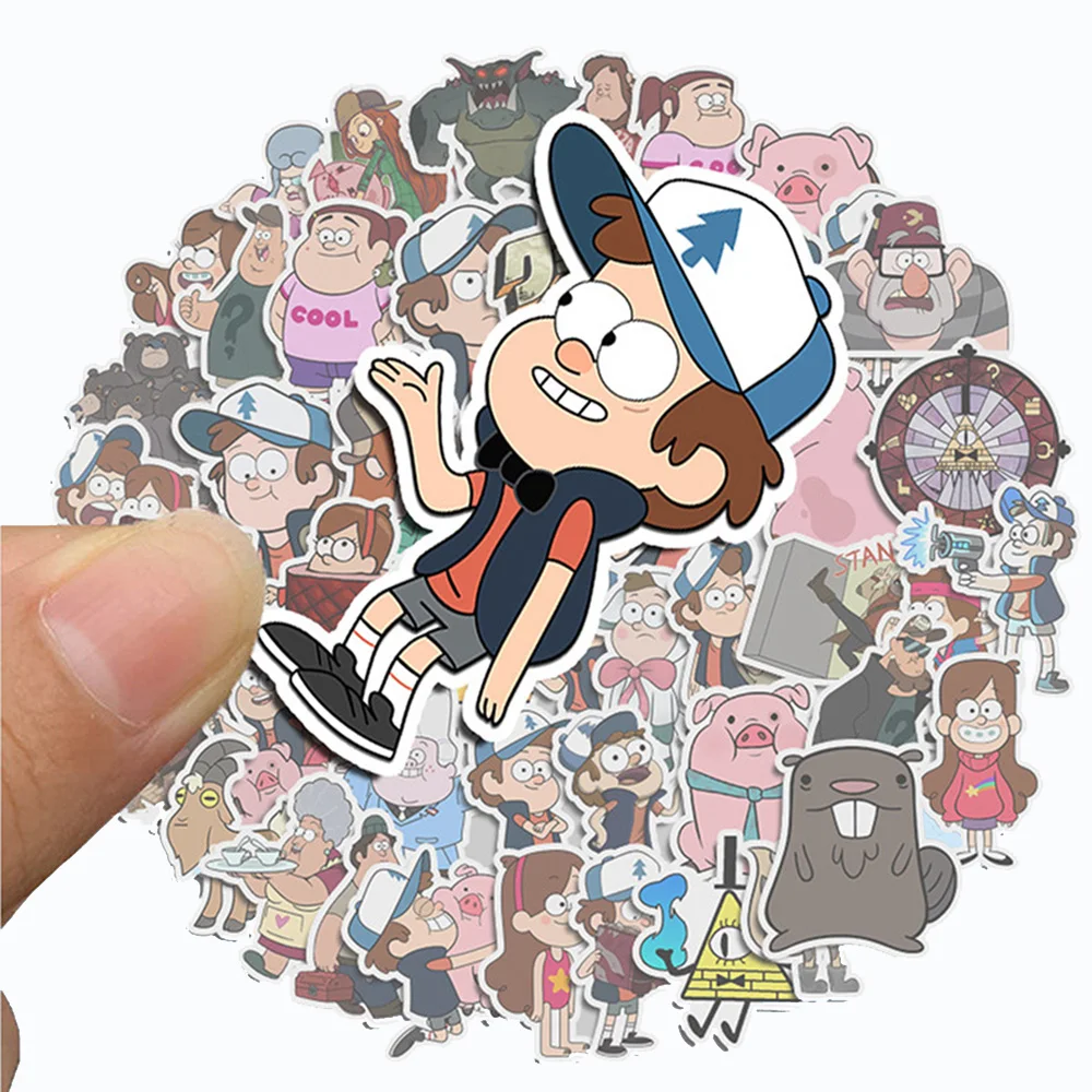 10/30/50pcs Disney Cute Cartoon Gravity Falls Stickers Graffiti Kids Decal Toy Luggage Water Bottle Phone Classic Anime Sticker