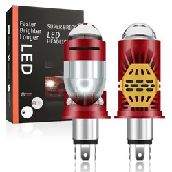 2pcs H4 LED Headlight h4 led lights 12v h4 led motorcycle lamp h4 led canbus H4 projector With lens Spotlight h4 9003 HB2 Hi Lo