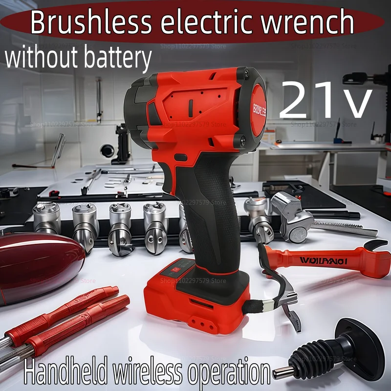 BrushlessCordless1/2Impact Wrench Car Truck Repair Tool Rechargeable with No Battery Included Heavy Duty Electric Screwdriver