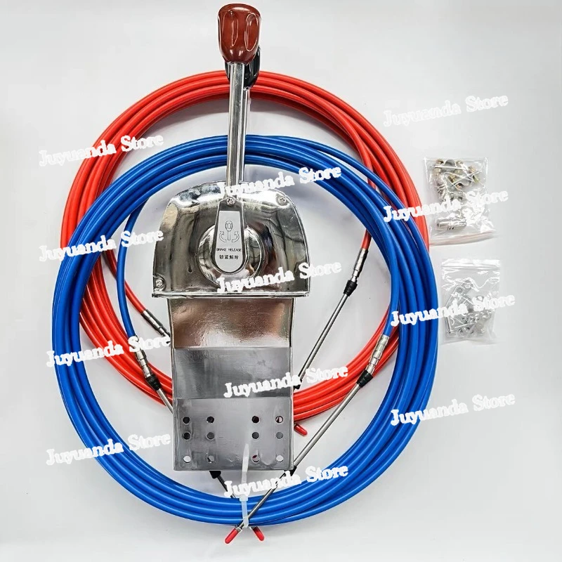 

Dual Handle Throttle Controller Cable Pull Manipulator External Unit Universal Gear Soft Shaft Marine Throttle Head