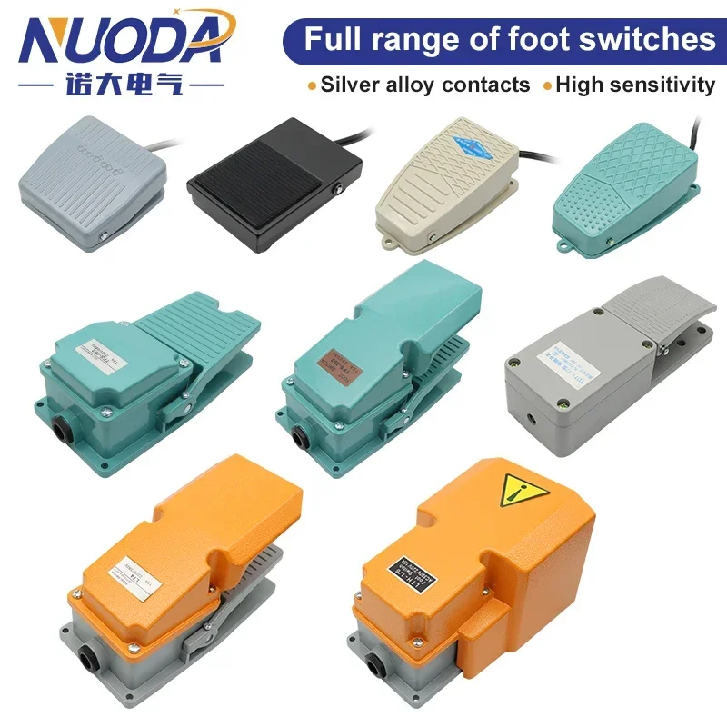 

NUODA Foot Switch TFS201 Foot Switch LT4 Pedal Switch with Cable EKW-5A- B machine control switches