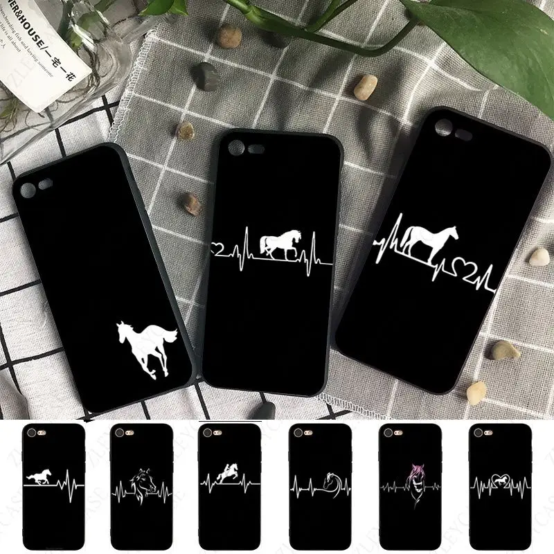 soft Horse Pony Horse Heartbeat phone cover for iPhone 15Pro 16pro 13PRO max 7 8 XR 14plus 11pro 12pro max 13mini SE cases coque