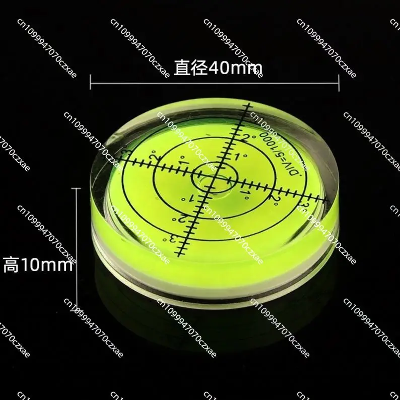 

Round Bubble Press-in, Plastic Round Bubble Level, Diameter 33 Alcohol Bubble Vial Level