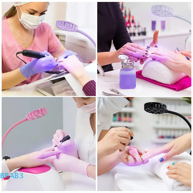 【B】UV-lichte nageldroger 6W 360 °   LED Clip Nagellamp Flexibel Bureau UV Licht Voor Gel Polish Voor Salon Thuis Dagelijks Gebruik