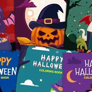 

8Pcs Halloween Coloring Book Mini Game Color-in Pages Activity Book Set With Maze Crossword Puzzle Games Theme Party Favors