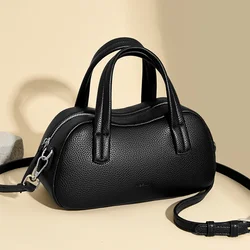 New High Quality Leather Tote Bag Luxury Brand Women Shoulder Crossbody Bags Ladies Simple Leisure Handbags Designer Purses