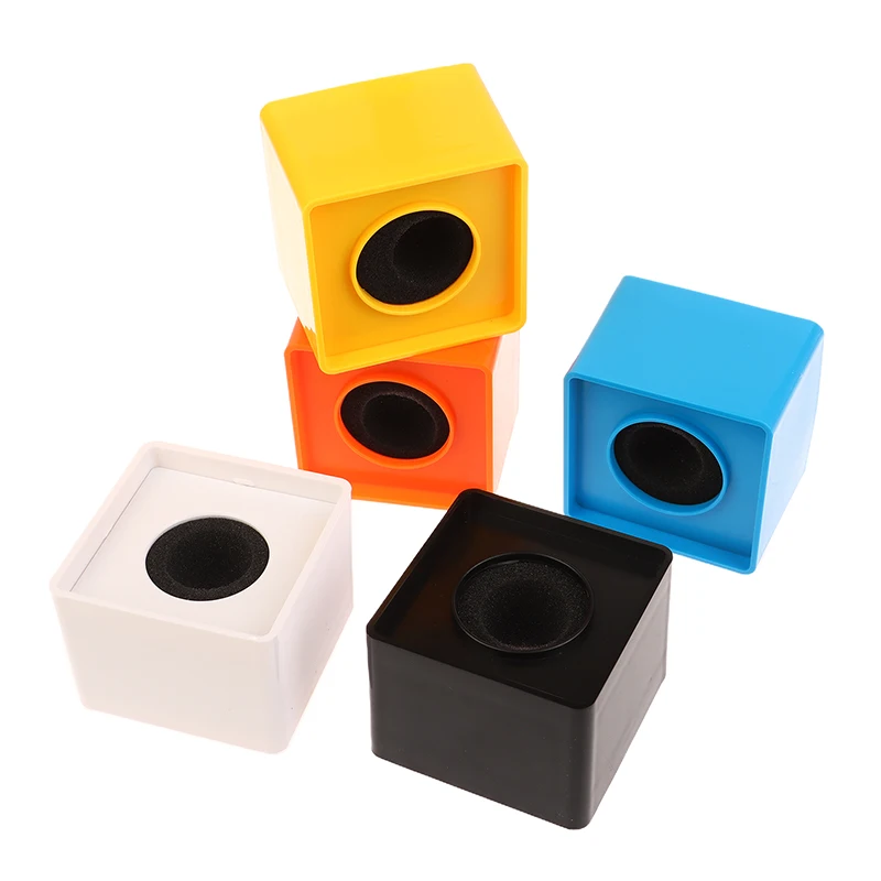 1 قطعة برتقالي/أسود/أصفر/أبيض/أزرق ABS KTV ميكروفون محطة العلم مربع الشكل ميكروفون محطة مقابلة التلفزيون ثقب أسود #5