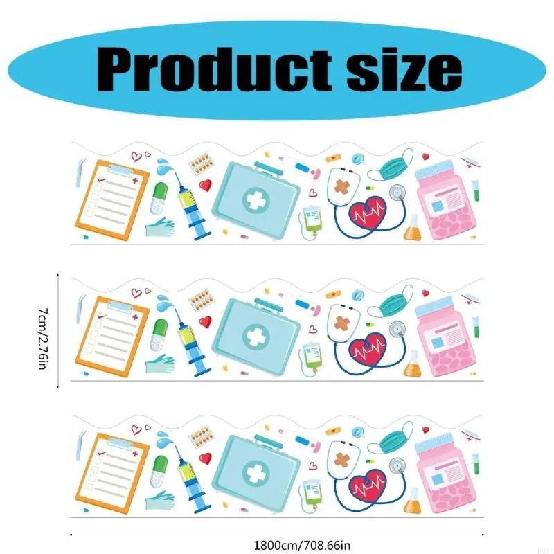 2025 NEW 59FT LING NARDES Borders Trim Wall Sticker Healthcare Synder Borders Sticker