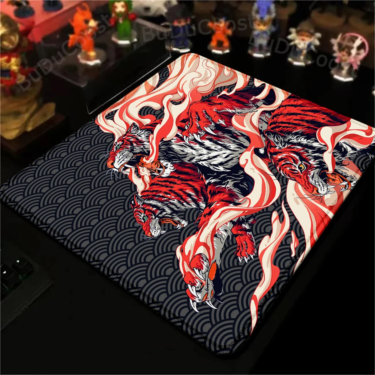 Tiger Gaming Mouse Pad Anime Rubber Mat 20x25cm Pc Gamer Boy Desk Accessories Non-slip Small Keyboard Mouse Mat Company Computer
